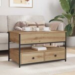 vidaXL Table basse Chêne artisanal 85 x 50 x 50 cm Bois d'ingénierie