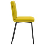 vidaXL Chaises à manger lot de 6 jaune velours