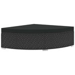 vidaXL Salon de jardin 6 Pièces avec coussins résine tressée noir