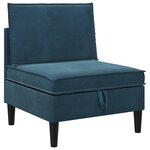 vidaXL Ensemble de meubles pour le salon 4 Pièces Bleu Velours