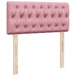 vidaXL Sommier à lattes de lit avec matelas Rose 100x200 cm Velours