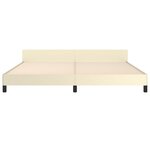 vidaXL Cadre de lit sans matelas crème 200x200 cm similicuir