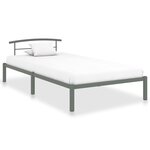 vidaXL Cadre de lit Gris Métal 100 x 200 cm
