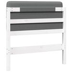 vidaXL Tête de lit capitonnée Blanc et gris clair 90 cm Pin massif