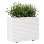 vidaXL Jardinière blanc 90x40x72 cm bois de pin massif