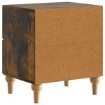 vidaXL Cabinet de chevet avec tiroir Chêne fumé 43 x 34 5 x 48 cm