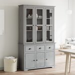 vidaXL Buffet BODO gris 115 5x43x200 5 cm bois massif de pin