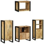 vidaXL Ensemble de mobilier de salle de bain avec étagère 4 Pièces