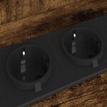 vidaXL Cabinet de chevet avec étagère 2 Pièces Chêne fumé 40 x 40 x 61 cm