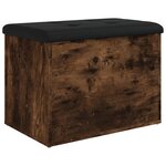 vidaXL Banc de rangement chêne fumé 62x42x45 cm bois d'ingénierie