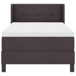 vidaXL Lit boxspring avec matelas Marron foncé 90 x 190 cm