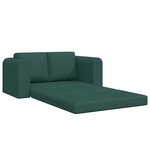 vidaXL Canapé-Lit Vert foncé 148 x 71 x 83 cm tissu