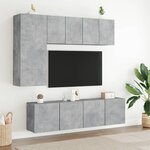 vidaXL Meubles TV muraux 2 Pièces gris béton 60x30x41 cm