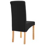 vidaXL Chaises à manger lot de 2 noir tissu