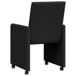 vidaXL Chaises de salle à manger 2 Pièces Noir 57 x 66 x 94 cm tissu