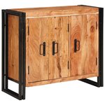 vidaXL Buffet avec portes Marron Bois d'acacia massif et métal