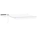 vidaXL Auvent rétractable électrique Blanc 3 5 x 2 5 m