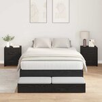 vidaXL Cadre de lit avec rangement Chêne noir 236.5 x 120 x 31.5 cm