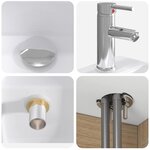 vidaXL Vanité de lavabo mural Chêne artisanal 53 x 35 x 63 cm
