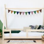 Lit cabane enfant NAKANA 90 x 200 rose pastel