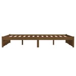 vidaXL Cadre de lit Marron miel Bois massif 140x200 cm