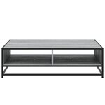 vidaXL Table basse sonoma gris 100x100x30cm bois d'ingénierie et métal