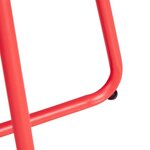 Table ronde métal - couleur rouge