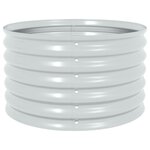 vidaXL Lit surélevé de jardin 80x80x44 cm Acier galvanisé Argenté