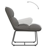 vidaXL Chaise de détente avec cadre en métal Gris clair Velours