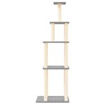 vidaXL Arbre à chat avec griffoirs en sisal gris clair 183 cm