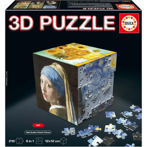 Puzzles 3D - Coffret de 6 puzzles de 36 pièces - Thème art - Dès 14 ans - Educa