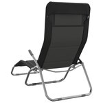 vidaXL Chaises longues pliables 2 Pièces noir textilène et acier