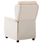 vidaXL Fauteuil inclinable Crème 67.5 x 93.5 x 101.5 cm tissu