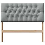 vidaXL Tête de lit capitonnée Gris clair 100 cm Pin massif
