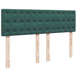vidaXL Sommier à lattes de lit et matelas Vert foncé 140x190cm Velours