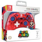 Manette filaire - pdp - rock mario - rouge - switch