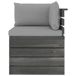 Vidaxl salon palette de jardin 7 pièces avec coussins bois de pin massif