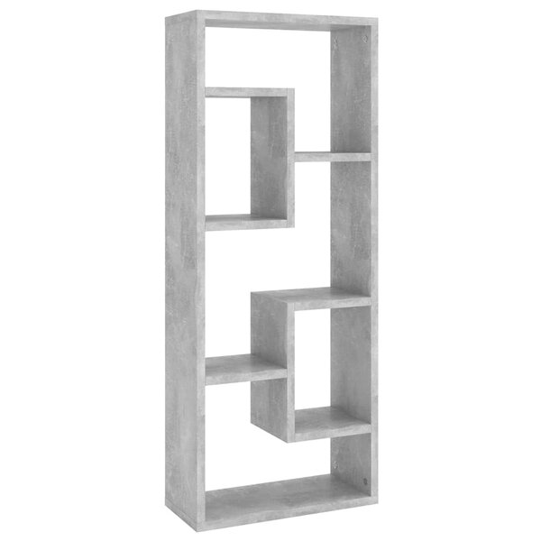 vidaXL Étagère murale Gris béton 36x16x90 cm Bois d'ingénierie