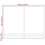 vidaXL Tissu de Remplacement de Store pour Cadre de 3x2 m Rayures Multicolores