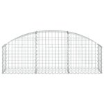 vidaXL Panier de gabions arqué 150x30x40/60 cm Fer galvanisé