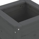 vidaXL Jardinière gris 40x40x39 cm bois massif de pin