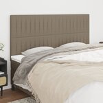vidaXL Têtes de lit 4 Pièces Taupe 100x5x78/88 cm Tissu