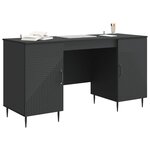 vidaXL Bureau avec étagère Noir 142 5 x 50 x 75 cm Bois d'ingénierie