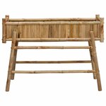 vidaXL Jardinière avec support Naturel 100 x 38 x 74 cm Bambou