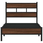 vidaXL Cadre de lit sans matelas chêne marron 90x190cm bois ingénierie