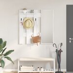 vidaXL Porte-manteau mural Blanc 100 x 10 x 100 cm Bois d'ingénierie