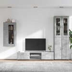 vidaXL Ensemble meuble TV FLORIN Gris béton Bois d'ingénierie