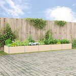 vidaXL Jardinière Ivoire 195 x 100 x 45 cm Acier galvanisé
