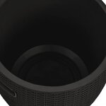 vidaXL Boîte de rangement de jardin 4 en 1 noir polypropylène