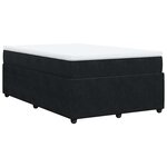 vidaXL Sommier à lattes de lit avec matelas Noir 120x200 cm Velours